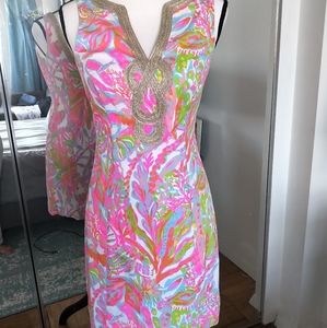 Lilly Pulitzer Janice Shift Dress Neon  0 2